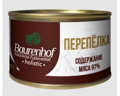 Baurenhof Holistic консерва влажный корм для кошек перепёлка 100г