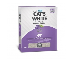 Cat's White BOX Premium Lavender комкующийся наполнитель c ароматом лаванды 10л