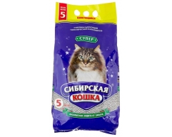 Сибирская кошка Супер наполнитель комкующийся 5л