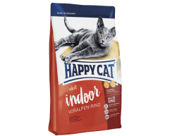 Happy Cat Adult Indor Voralpen-Rind сухой корм для кошек альпийская говядина 1,4кг