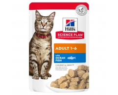 Hill's Science Plan Adult Ocean Fish пауч для взрослых кошек океаническая рыба 85г
