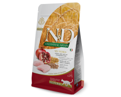 N&D Low Grain Neutered Cat Chicken & Pomegranate сухой корм для кастриров кошек курица/гранат 300г