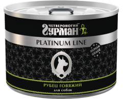 Четвероногий гурман Platinum line консерва для собак в желе рубец говяжий 500г