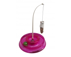 Пиан игрушка для кошек Шарики в круглом прозрачном туннеле с дразнилкой