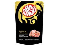 Enso пауч для кошек кусочки курицы в соусе 85г