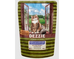 Dezzie Sterilized Cat Trout пауч для стерелиз кошек форель в соусе 85г