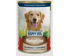 Happy Dog NaturLine консерва для собак телятина/индейка 970г