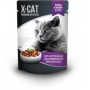 X-CAT пауч для кошек курица/кролик в соусе 85г