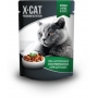 X-CAT пауч для кошек курица/утка в соусе 85г