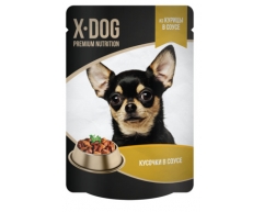 X-DOG пауч для собак в соусе курица 85г