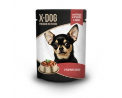 X-DOG пауч для собак в соусе курица/ягненок 85г