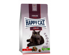 Happy Cat Adult Sterilised Voralpen-Rind для кастр. котов и стерил кошек альпийская говядина 1,3кг