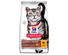 Hill's Science Plan Hairball Indoor Adult Chicken сухой корм для кошек живущих в помещении 4кг