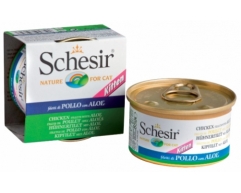 Schesir консерва для котят цыплёнок/алое №185 85г