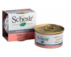 Schesir консерва для кошек лосось в собственном соку №170 85г