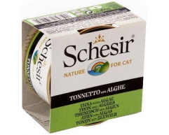 Schesir консерва для кошек тунец/морские водоросли №142 85г