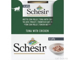 Schesir консерва для кошек тунец/цыплёнок №012 85г
