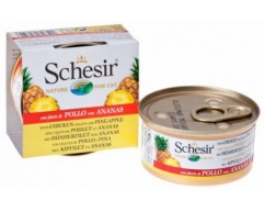 Schesir консерва для кошек цыплёнок/ананас №351 85г