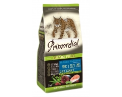Primordial Grain Free Adult Salmon Tuna сухой беззерновой корм для кошек лосось/тунец 2кг