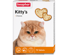 Beaphar Kitty's Cheese витамины с протеином и кальцием для кошек сыр 75таб