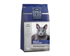 Gina Elite Adult Cat Chicken & Rice сухой корм для кошек курица/рис 1кг