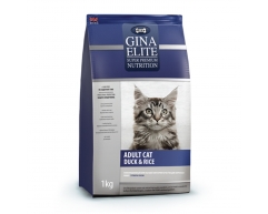 Gina Elite Adult Cat Duck & Rice сухой корм для кошек утка/рис 1кг