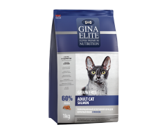 Gina Elite Grain Free Adult Cat Salmon сухой беззерновой корм для кошек лосось 400г