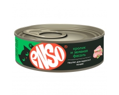 Enso консерва для кошек паштет с кроликом и зеленой фасолью 100г