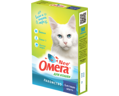 Омега NEO+ лакомство мультивитаминное для кошек с биотином Блестящая шерсть 90таб