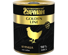 Четвероногий гурман Golden line консерва для собак в желе курица 340г