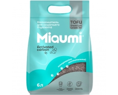 Miaumi TOFU AC комкующийся наполнитель с активированным углем 6л