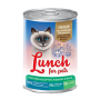 Lunch for pets консерва для кошек мясное ассорти с языком в желе профилактика МКБ 400г