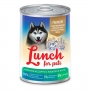 Lunch for pets конcерва для собак средних/крупных пород в желе мясное ассорти язык 400г