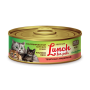 Lunch for pets консерва для кошек телятина/индейка рублёное мясо 100г