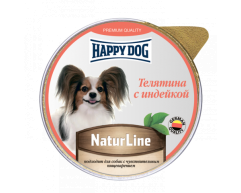 Happy Dog NaturLine ламистер для собак паштет телятина с индейка 125г