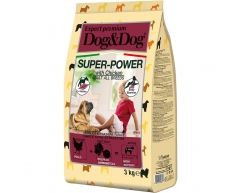 Dog&Dog Expert Premium Super-Power сухой корм для взрослых активных собак с курицей 3кг