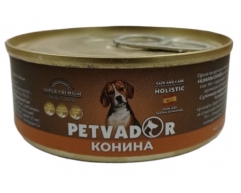 Petvador косерва для собак конина/тыква 100г