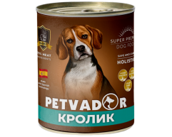 Petvador косерва для щенков и собак кролик/тыква 850г