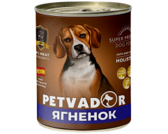 Petvador косерва для взрослых собак ягненок/батат 850г