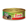 Lunch for pets консерва для кошек говядина/сердце рубленое мясо 100г