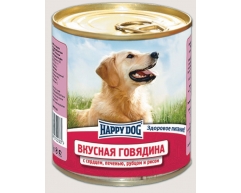 Happy Dog консерва для собак говядина/сердце/печень/рубец/рис 750г