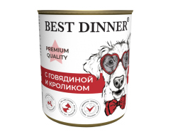 Best Dinner Premium консерва для собак говядина/кролик 340г