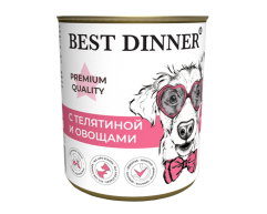 Best Dinner Premium консерва для собак телятина/овощи 340г