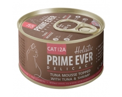 Prime Ever 2А Delicacy консерва для кошек тунец/креветки мусс 80г