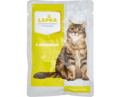 Lapka пауч для кошек кролик в соусе 85г