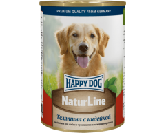 Happy Dog NaturLine консерва для собак телятина/индейка 410г