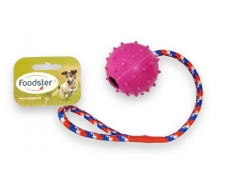 Foodster Игрушка для собак мяч для лакомств на веревке 6см