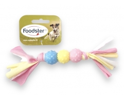 Foodster Игрушка для собак три шарика на веревке термопласт резина 20см