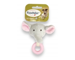 Foodster Игрушка для собак плюшевый слон с кольцом из термопласт резины 6,5см