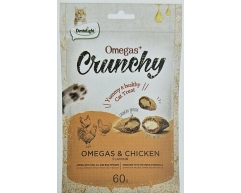 Gnawlers Omegas Crunchy лакомство для кошек подушечки с курицей 60г